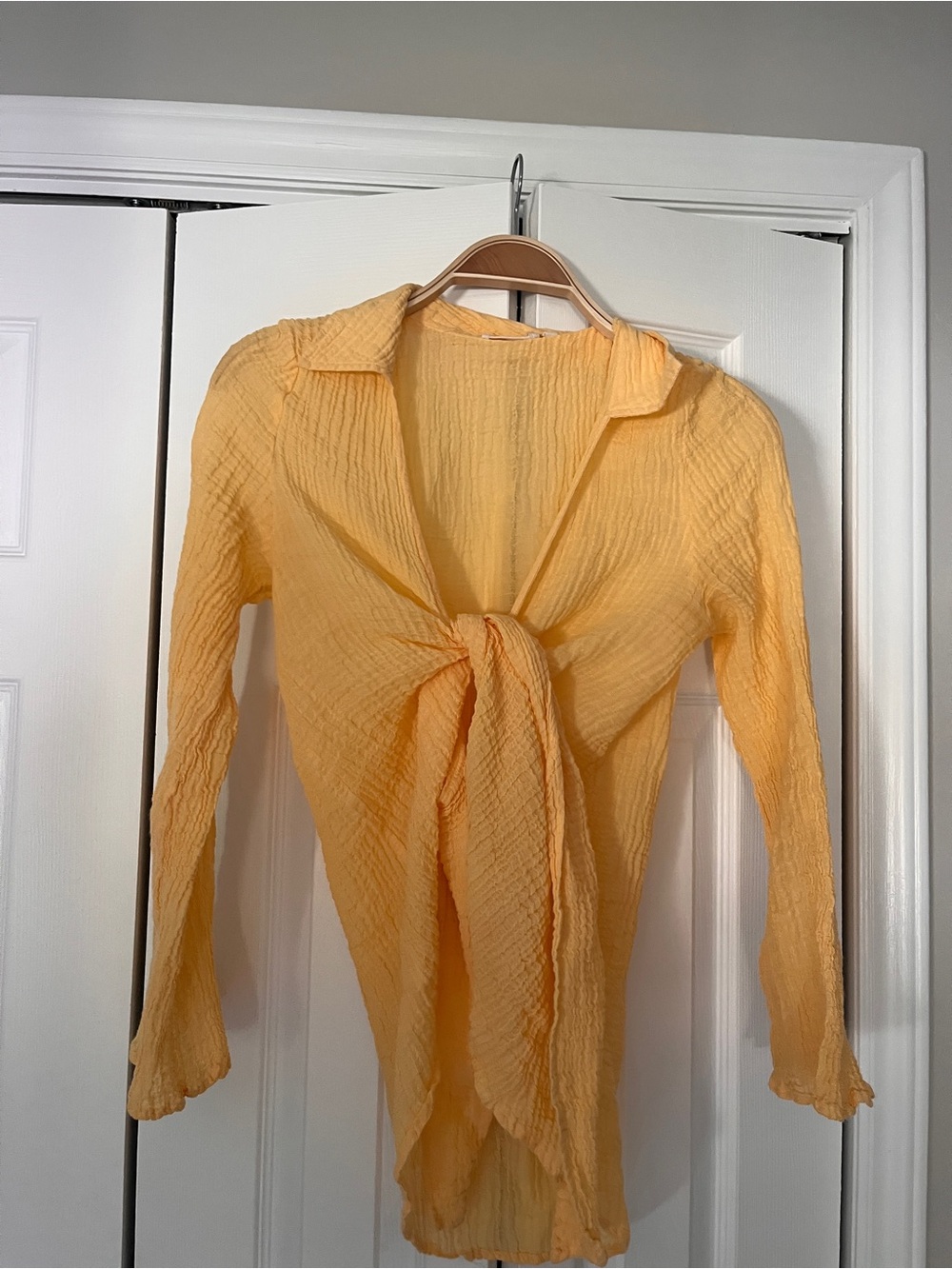 Monday Swimwear lemon crinkle top